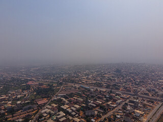 An aerial view of the city of Awka, Anambra in Nigeria