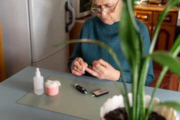 Finger treatment with hydrogen peroxide after lancet device puncture. Analysis of the amount of...