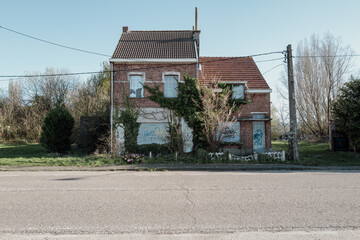 abandoned house taken over by nature