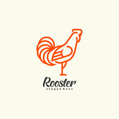 Chicken logo with line concept vector illustration design. creative design logo