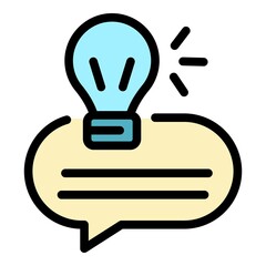 Obraz premium Bulb tips icon. Outline bulb tips vector icon color flat isolated