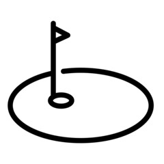 golf icon logo vector line