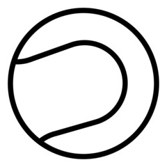Tennis ball icon logo vector line style