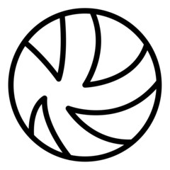Volleyball icon line style vector