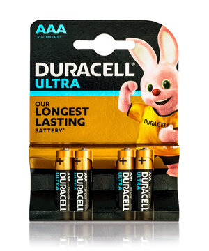 2021: Duracell Ultra AAA Longest Life Batteries Pack, On White