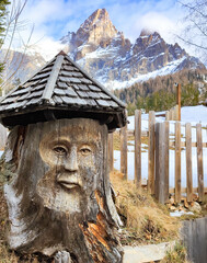 San Martino di Castrozza -wood mountain art