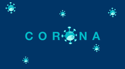 Corona Virus, Corona infection, Corona word variant PANDEMIC 3D Illustration