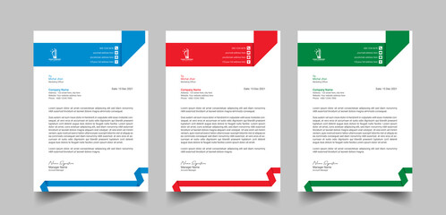 Modern business letterhead template design. creative letterhead design