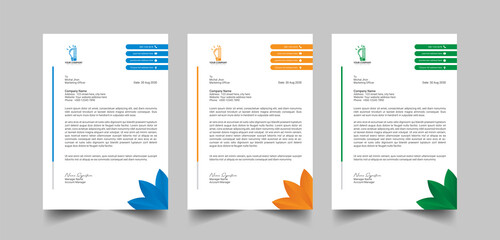 Modern business letterhead template design. creative letterhead design