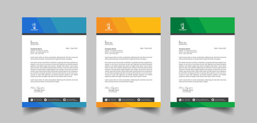 Modern business letterhead template design. creative letterhead design