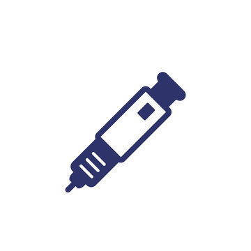 Insulin Pen Icon On White