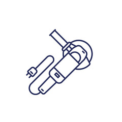 angle grinder line icon on white