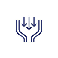 Bottleneck line icon on white