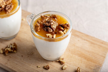 Greek yogurt with honey and walnuts