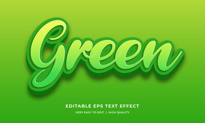 Green Editable Text Style Effect Premium Vector