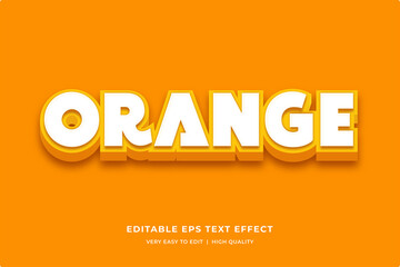 Orange Editable 3d Text Style Effect Premium Vector
