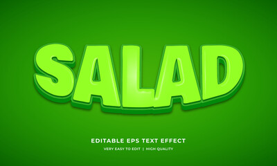 Naklejka premium Salad Editable Text Style Effect Premium Vector