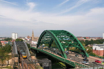 Sunderland town bridge on a summers day