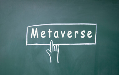 Obraz premium finger click metaverse symbol