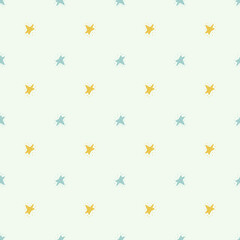 Stars seamless pattern. Hand drawn background space.