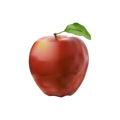 Print Fresh apples Bervitamin, with the Gradient Mesh Tool technique, can be used for t-shirts, icons, with red.