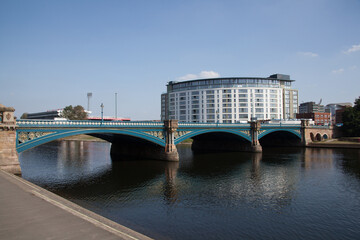 Trent Bridge over the River Trent in Nottingham in the UK
