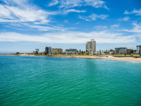 Port Elizabeth Gqeberha City Beachfront On A Summer Day