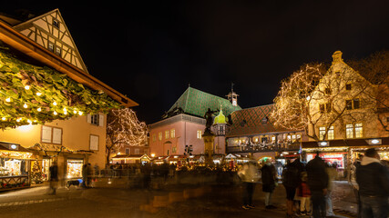 Christmas market in Colmar in france on December 22th 2021