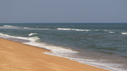beautiful beach and sea waves