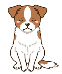 落ち込むジャックラッセルテリア（ホワイトタン）