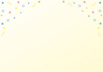 紙吹雪のおしゃれシンプルな背景フレーム　横	コーナー
