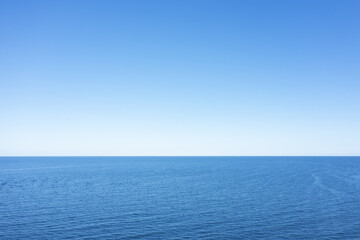 Blue sky over the Baltic Sea. Natural abstract background.