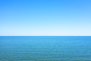 Obraz premium Blue sky over the Baltic Sea. Natural abstract background.