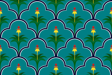 Ethnic pattern design. Aztec fabric carpet mandala ornament chevron textile decoration wallpaper. Tribal turkey African Indian traditional embroidery vector illustrations background.