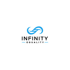Minimalist design INFINITY EQUALITY logo design