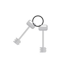 Vector and illustration of a bunch of keys. Metal keychain from the apartment. To rent an apartment, rent, rent, realtor. Isolated on a white background.