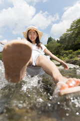 Girl in the river
