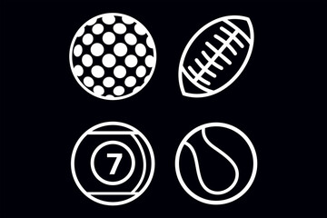 a collection of various balls logo design