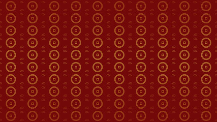 Chinese coin and clound pattern background