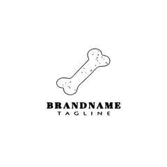 bone cartoon logo cartoon icon template black isolated vector illustration