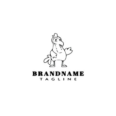 dodo bird cartoon logo template icon design black isolated vector © darul