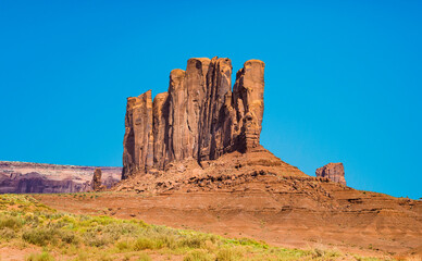 Fototapeta premium Camel Butte is a giant sandstone formation in the Monument valley