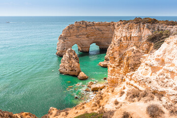 Praia da Marinha heart shaped cliff