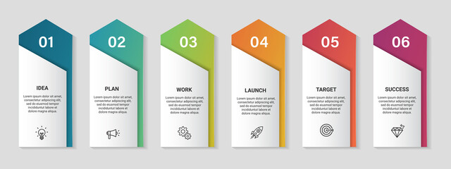 Steps business infographic timeline template design