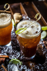 Perfect Burger Classic Bacon Homemade Artisan Tomato Sauce Sausage Melted Cheese Milk Shake Onion Chicken Meat Pasta Shrimp Restaurant Menu Gourmet on a wooden table