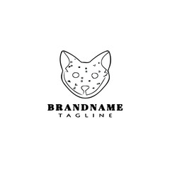 cute dog logo cartoon icon design black isolated vector illustration