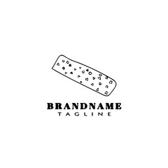 dog biscuit logo cartoon icon design template black isolated vector illustration