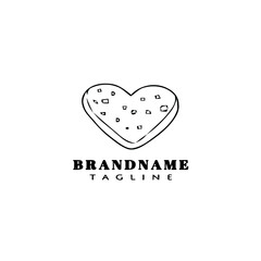 dog biscuit logo cartoon icon design template black isolated vector illustration