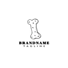 dog biscuit logo cartoon icon design template black isolated vector illustration