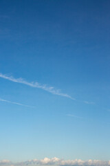 Shades of blue in the sky on a beautiful sunny day.